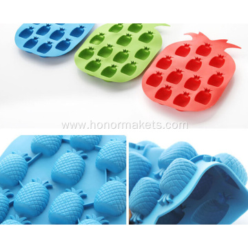 Silicone pineapple ice mold